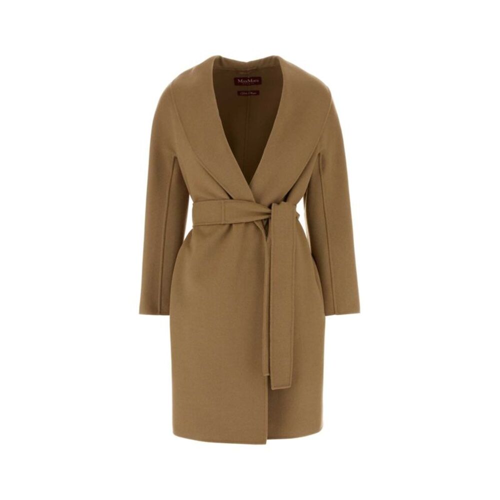 Mm Studio Women Beige Wool Blend Estremo Coat